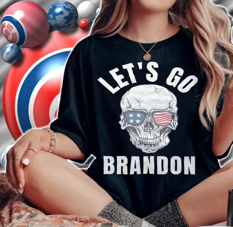 Let's Go Brandon Funny Joe Biden Brandon Joe Skull T-Shirt