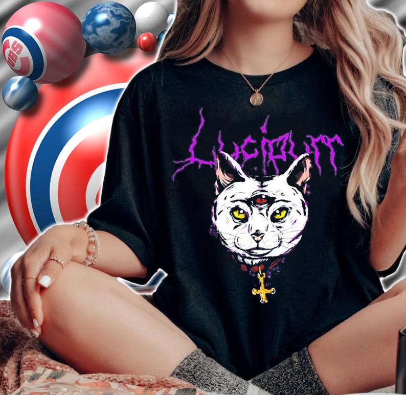 Lucipurr Satanic Lucifer Occult Cat Antichrist T-Shirt woman shirt