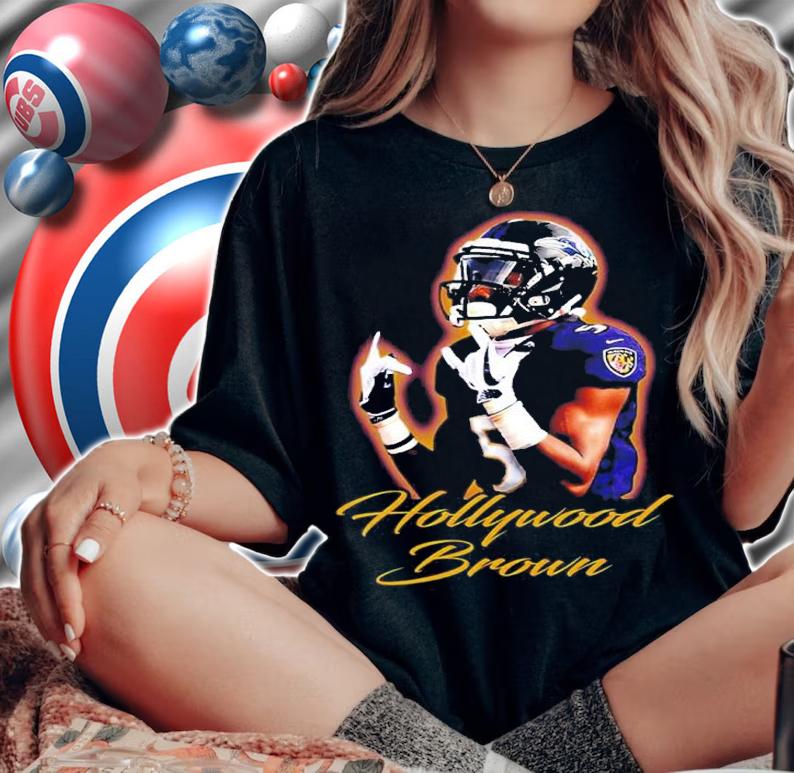 Marquise Brown Hollywood Brown Baltimore Football shirt woman shirt