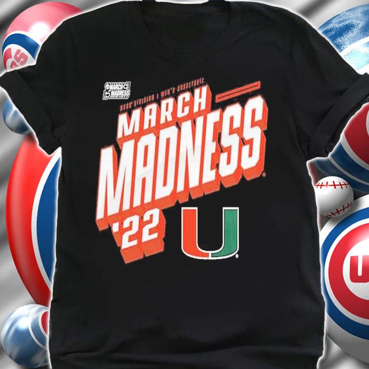 Miami Hurricanes 2022 NCAA Division I Men's Basketball March Madness T-Shirt shirt