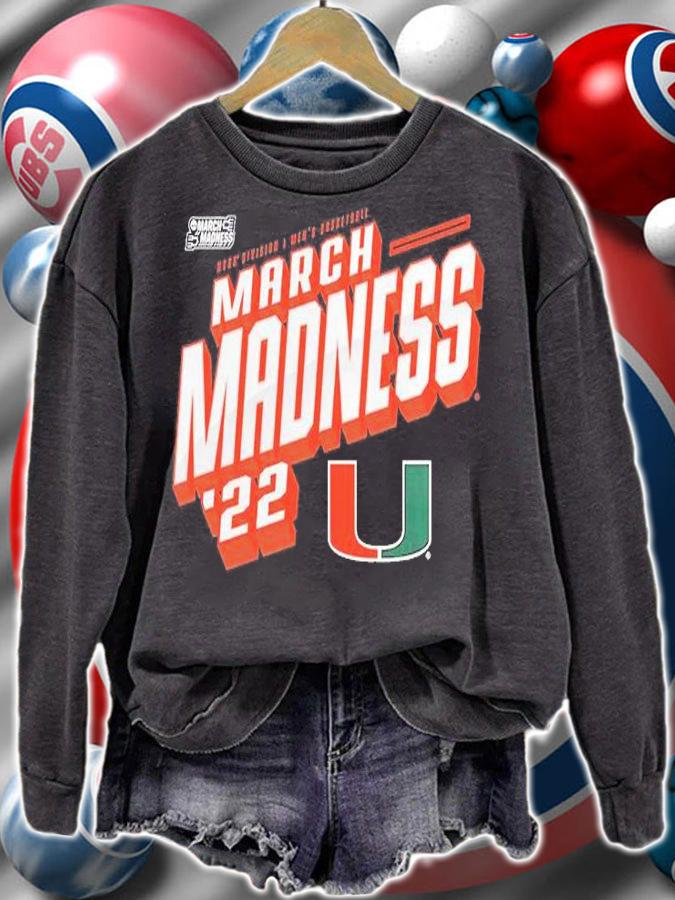 Miami Hurricanes 2022 NCAA Division I Men's Basketball March Madness T-Shirt sweatshirt