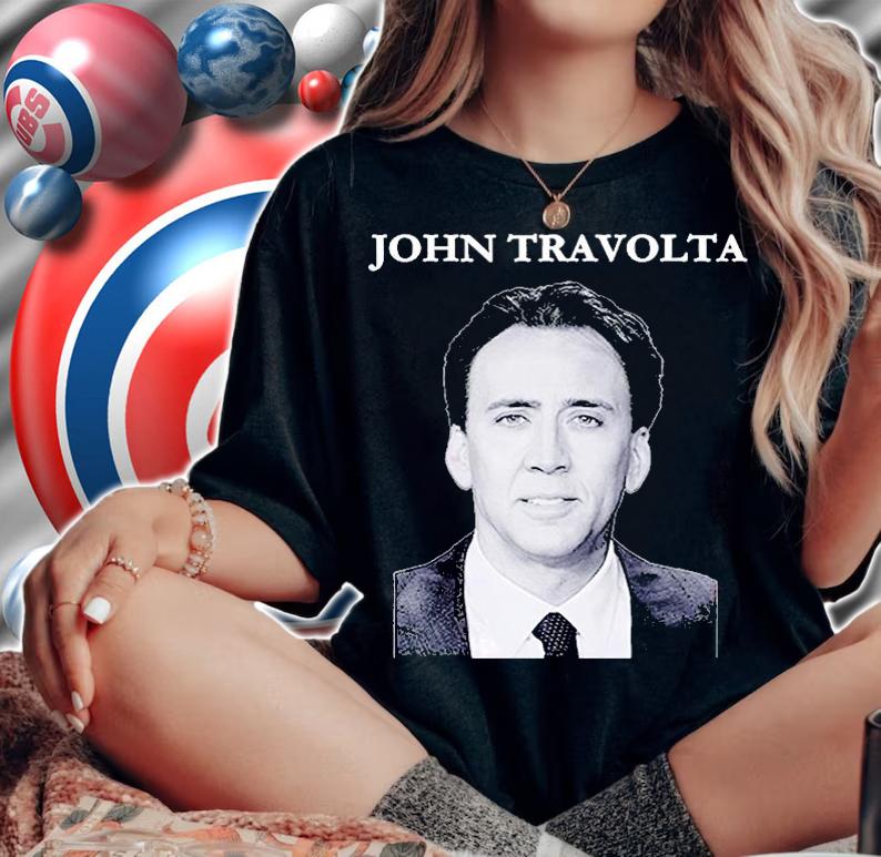 Nicolas Cage Signed By As John Travolta Face Off T-Shirt