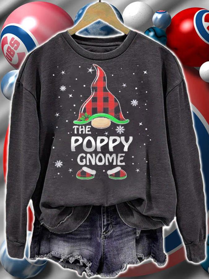 Poppy Gnome Buffalo Plaid Matching Family Christmas Pajama Shirt