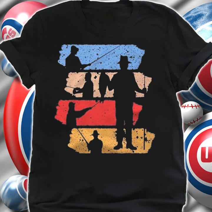 Retro Angler Angeln Geschenk Mnner Herren Shirt