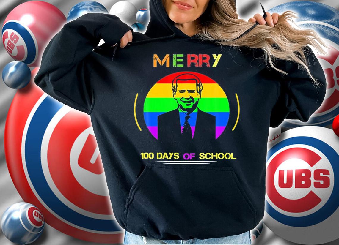 Santa Joe Biden Merry 100 Days Of School Ugly T-Shirt hoodie