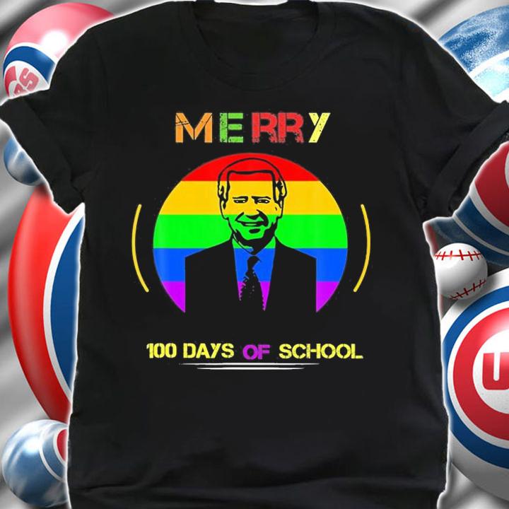 Santa Joe Biden Merry 100 Days Of School Ugly T-Shirt shirt