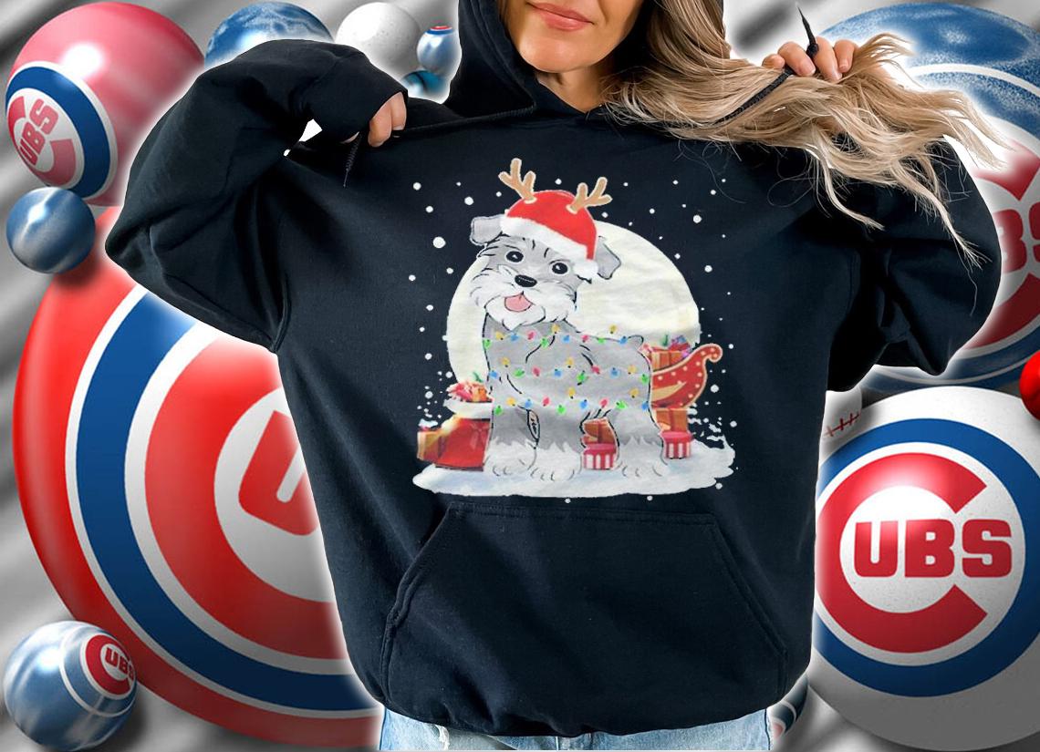 Schnauzer Christmas lights T-shirt
