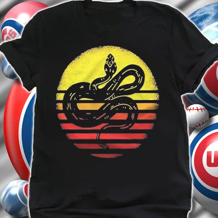 Snake Shirt Vintage Retro Style Sunset Snake Lover Gift Shirt