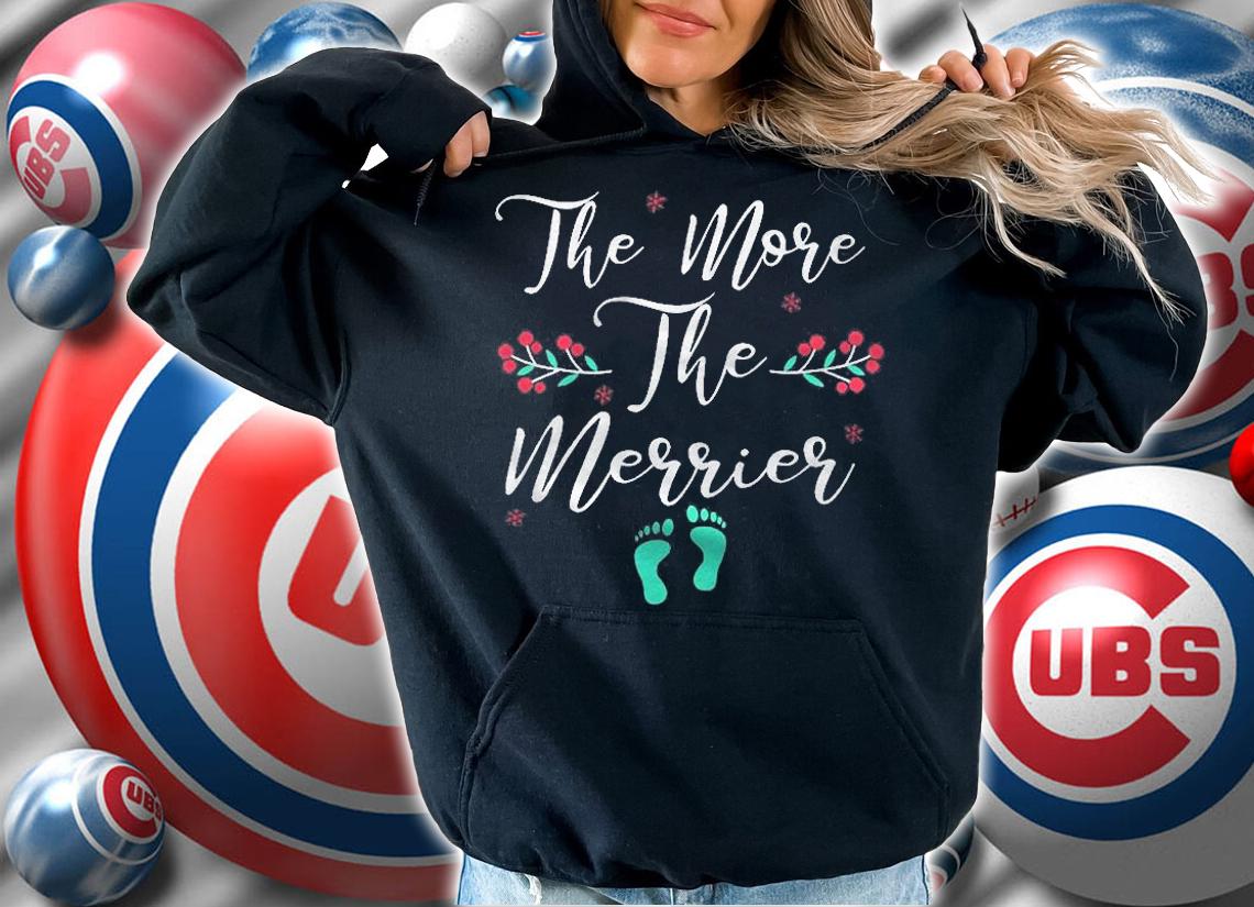 The More The Merrier Christmas Pregnancy Baby Feet Due 2021 Ver2 Shirt