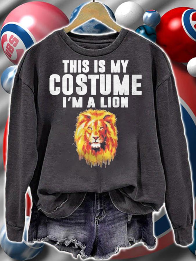 This Is My Lion Costume Animal Graphic Funny Halloween Shirt sweatshirt