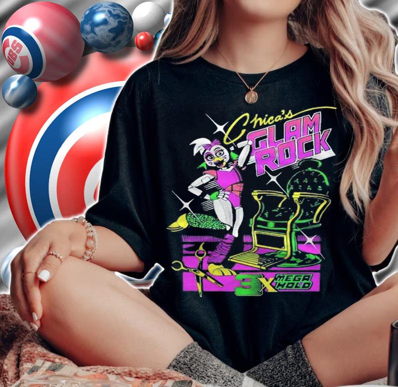 Chica's Glam Rock 3x Mega Hold T-shirt woman shirt
