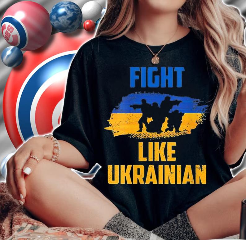 Fight Like Ukrainian Shirt Ukraine Support Warriors Patriot T-Shirt woman shirt