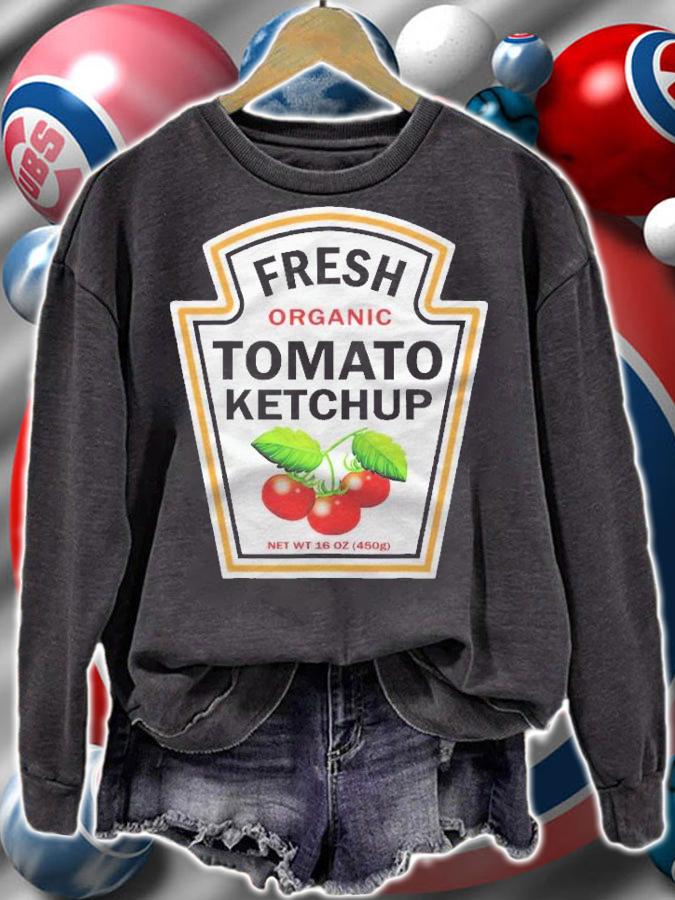 Ketchup Easy Halloween Diy Costume Matching Group Couples Shirt sweatshirt