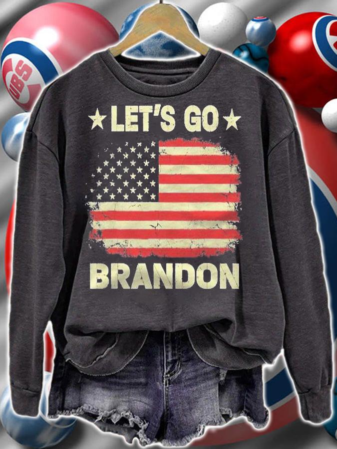 Lets Go Brandon American Flag Impeach Biden Premium Shirt sweatshirt