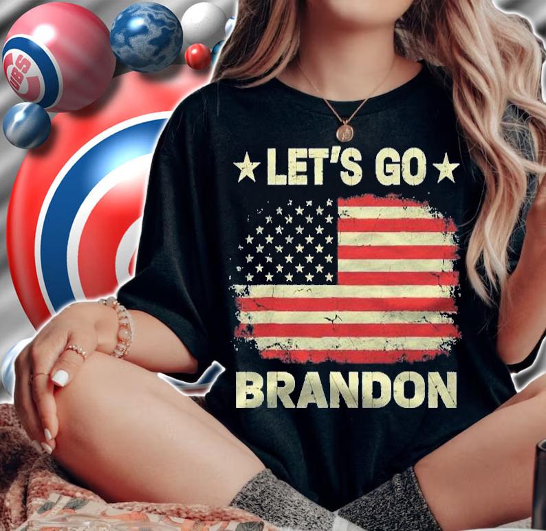 Lets Go Brandon American Flag Impeach Biden Premium Shirt woman shirt