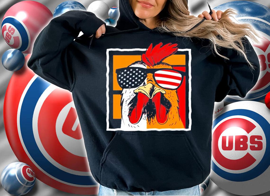 Merica Sunglasses Cock Funny Rooster Murica T-Shirt
