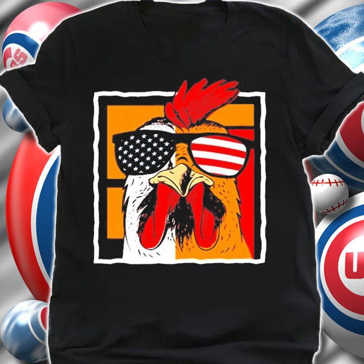 Merica Sunglasses Cock Funny Rooster Murica T-Shirt