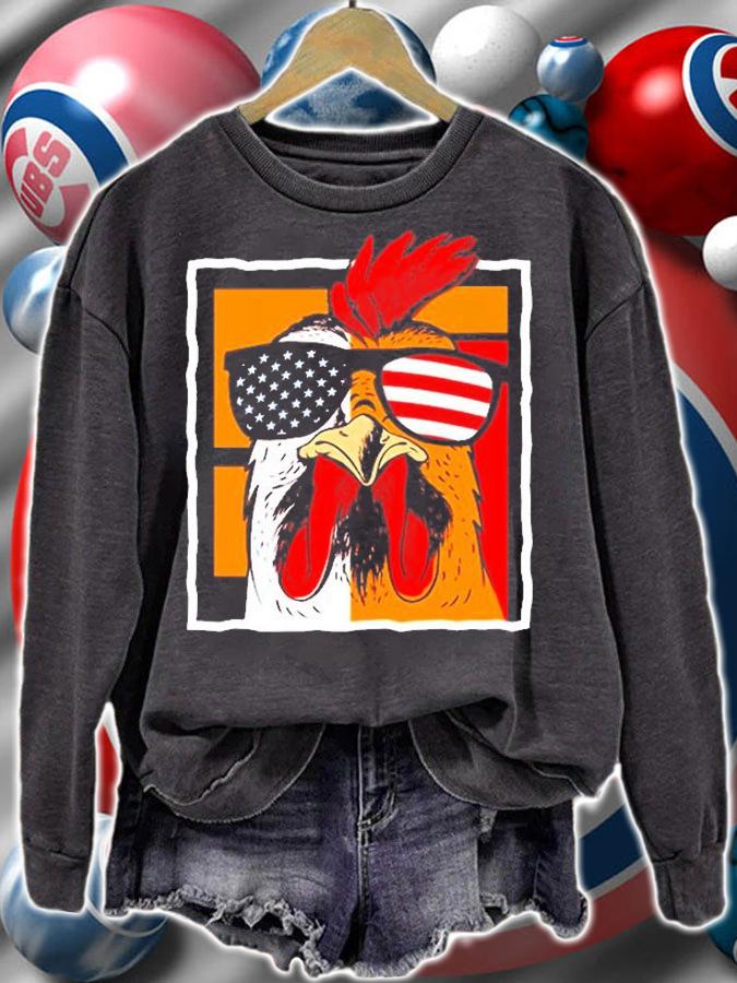 Merica Sunglasses Cock Funny Rooster Murica T-Shirt