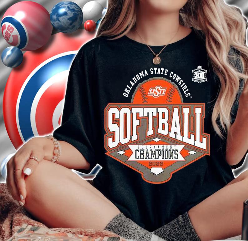 Oklahoma State Cowgirls 2022 Big 12 Softball Conference Tournament Champions T-Shirt woman shirt