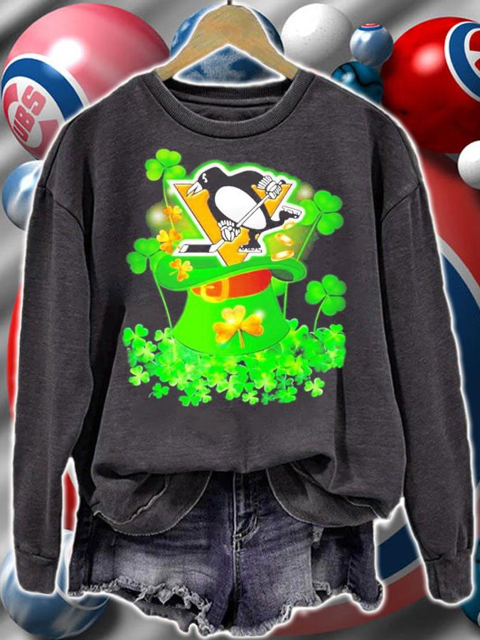 Pittsburgh Penguins Hockey Happy St Patrick's Day Shirt sweatshirt