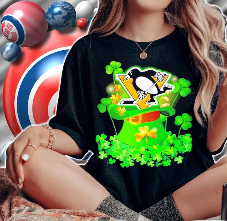 Pittsburgh Penguins Hockey Happy St Patrick's Day Shirt woman shirt