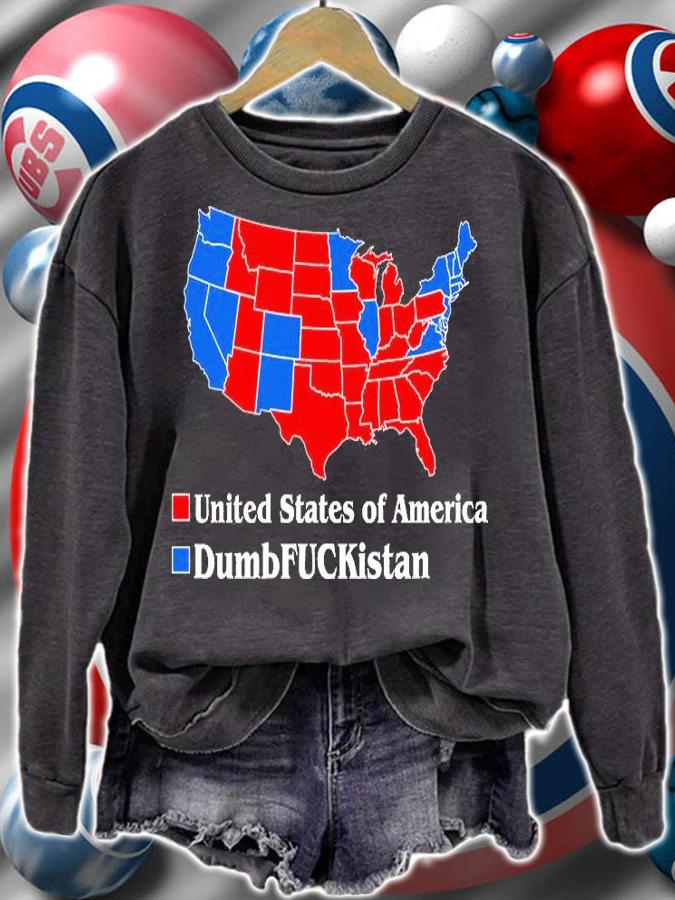 DumbFUCKistan Vs. United States of America Election Map Republicans T-Shirt