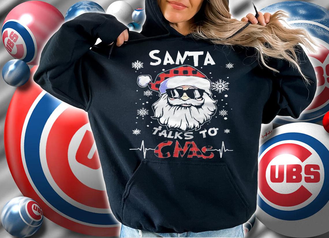 Santa talks to cnas Christmas T-shirt