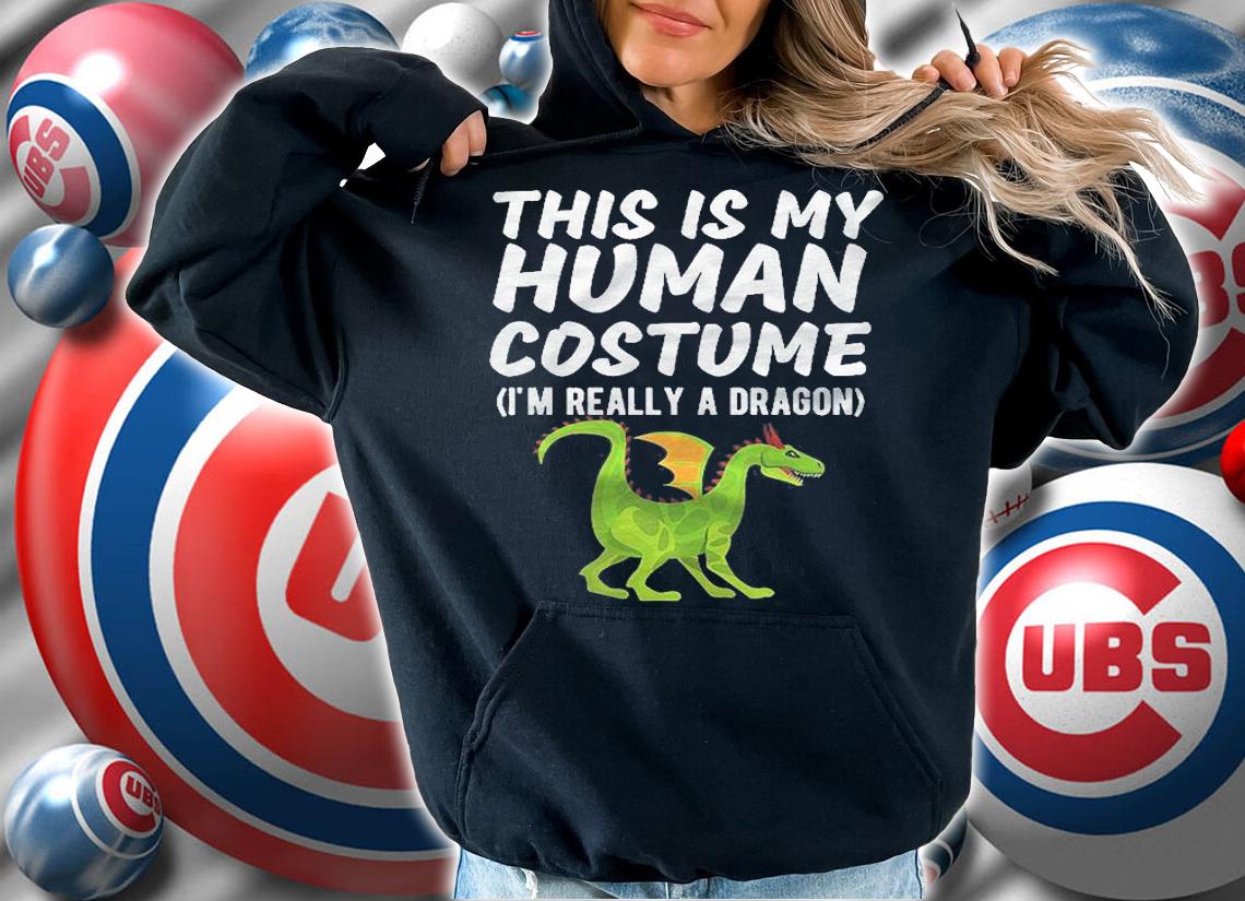 This Is My Human Costume Im Really A Dragon Funny Halloween Shirt hoodie