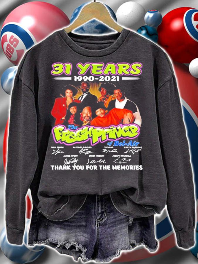 31 years 1990-2021 the Fresh Prince of Bel Air signatures t-shirt