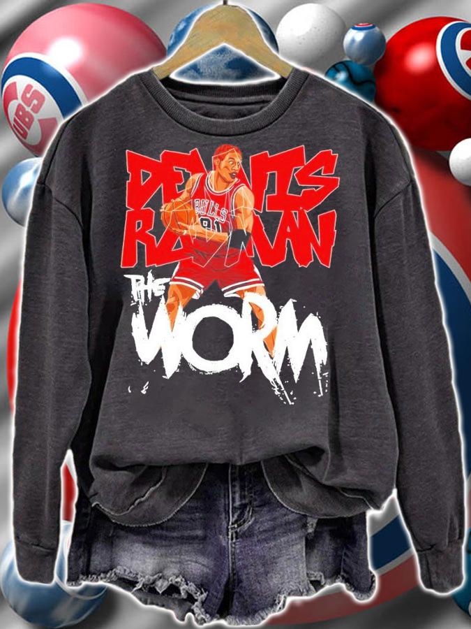 Dennis Rodman The Worm Bulls basketball shirt sweatshirt