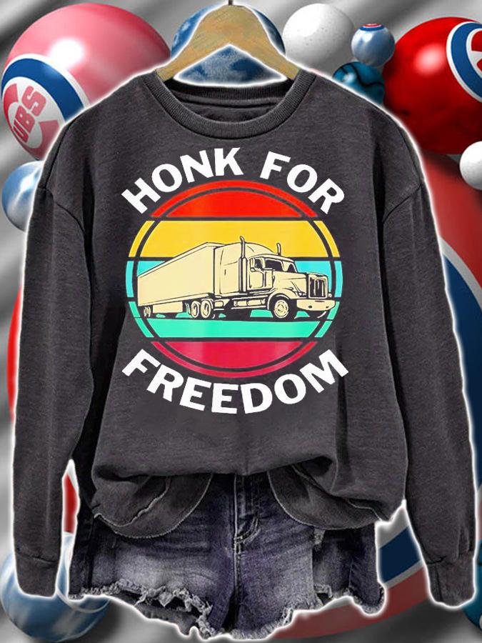 Honk For Freedom Support Truck Drivers T-Shirt sweatshirt
