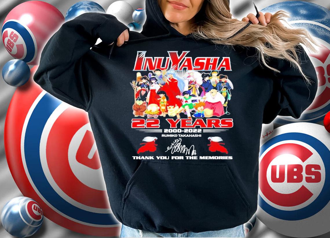 Inuyasha 22 Years 2000-2022 Rumiko Takahashi Signatures Thank You For The Memories Shirt hoodie
