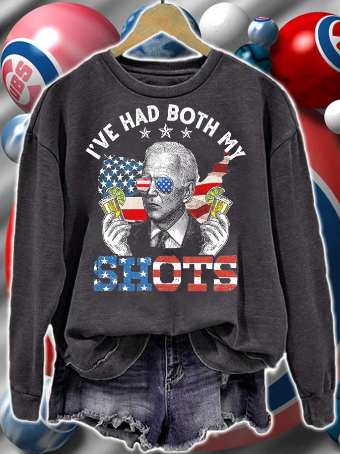 Joe Biden I've Had Both My Shots Funny Sunglasses Vintage T-Shirt sweatshirt