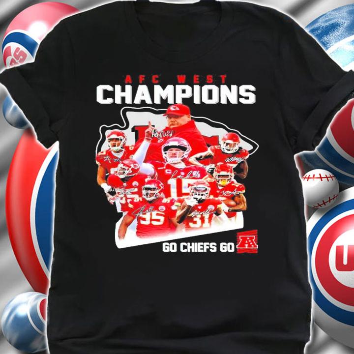 Kansas City Chiefs AFC West Champions Go Chiefs Go Signatures Shirt shirt