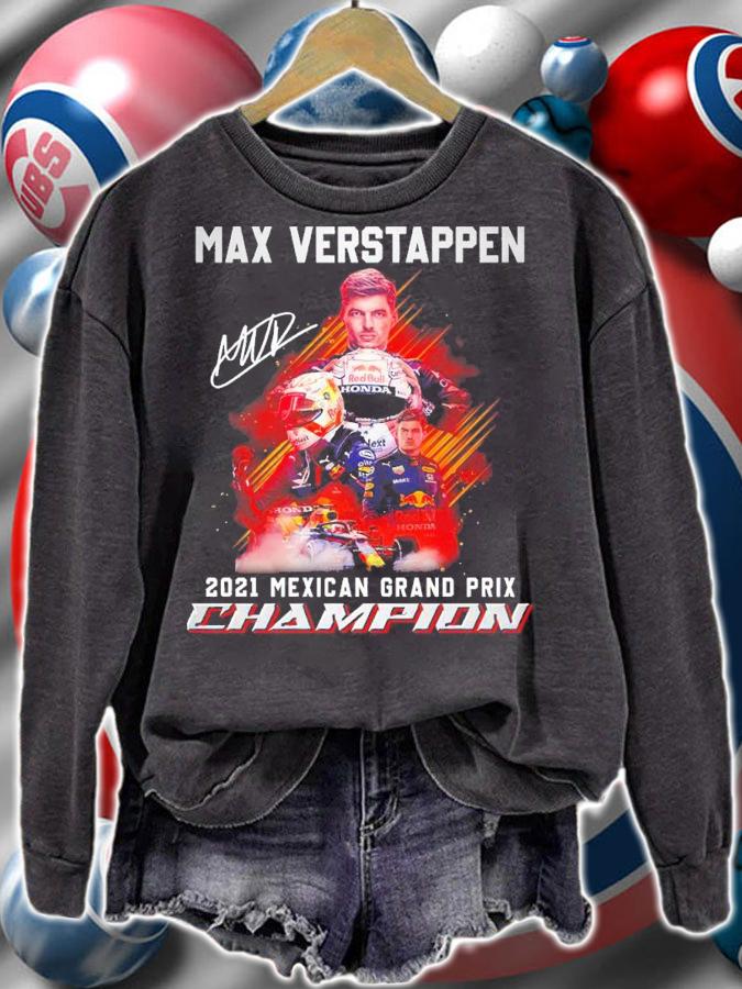 Max Verstappen 2021 Mexican Grand Prix Champion Shirt