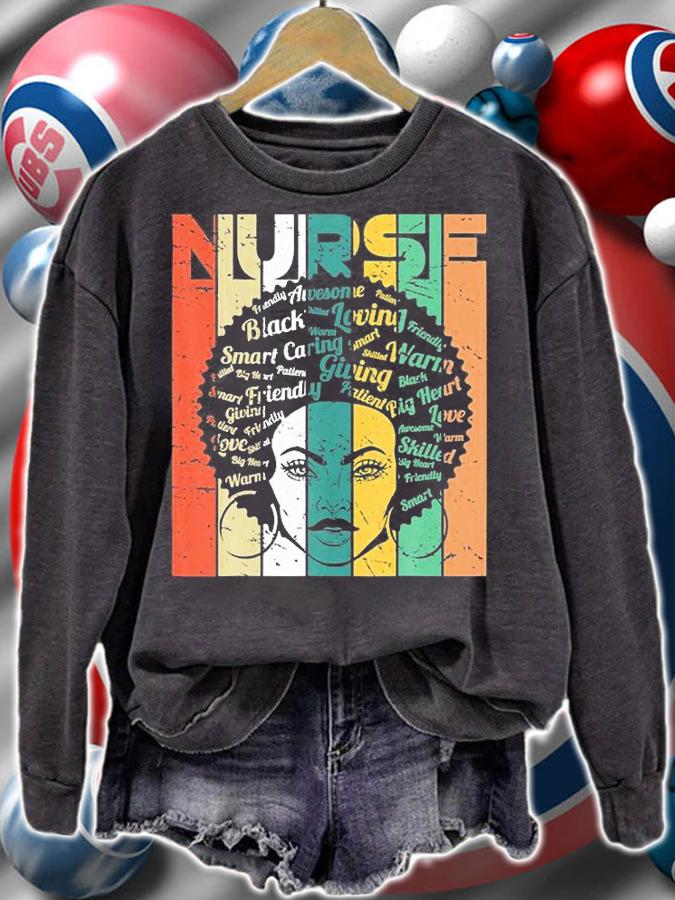 Nurse Melanin Afro Queen Girl Magic Black History T-Shirt