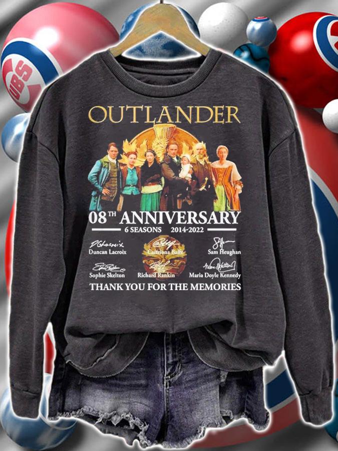 Outlander 08th anniversary 6 seasons 2014-2022 signatures shirt