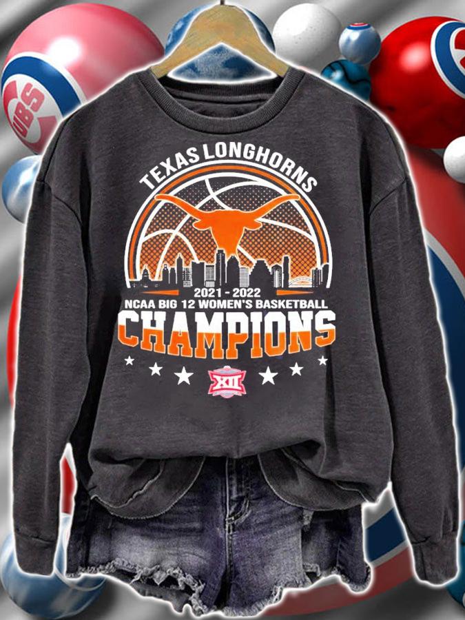 Texas Longhorns NCAA Big 12 Women's Basketball Champions 2021-2022 Shirt sweatshirt