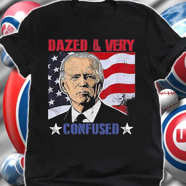 Vintage USA Flag Biden Dazed And Very Confused Men Women T-Shirt shirt