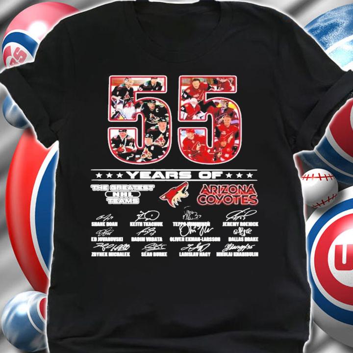 55 years of The Greatest NHL teams Arizona Coyotes t-shirt shirt