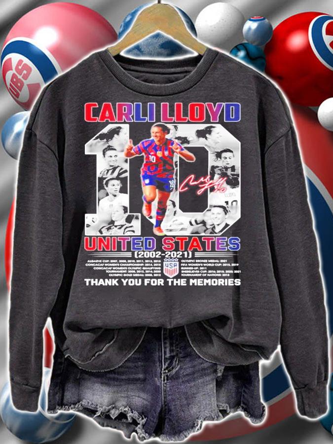 Carli Lloyd United States 2002-2021 signature shirt