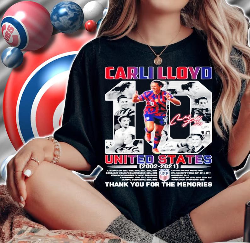 Carli Lloyd United States 2002-2021 signature shirt