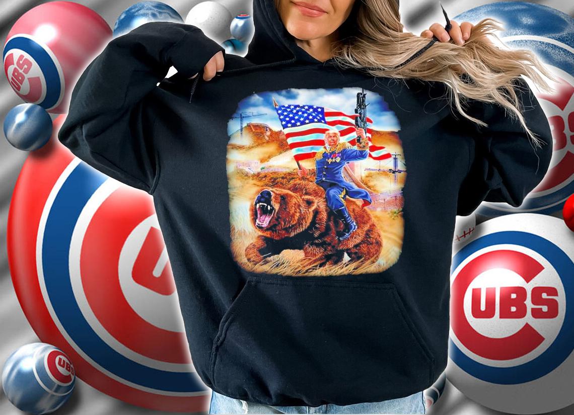 Donald Trump bear American flag shirt hoodie
