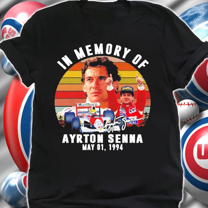 In memory Ayrton Senna signature vintage shirt shirt