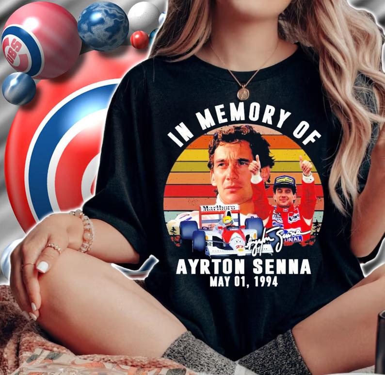 In memory Ayrton Senna signature vintage shirt woman shirt