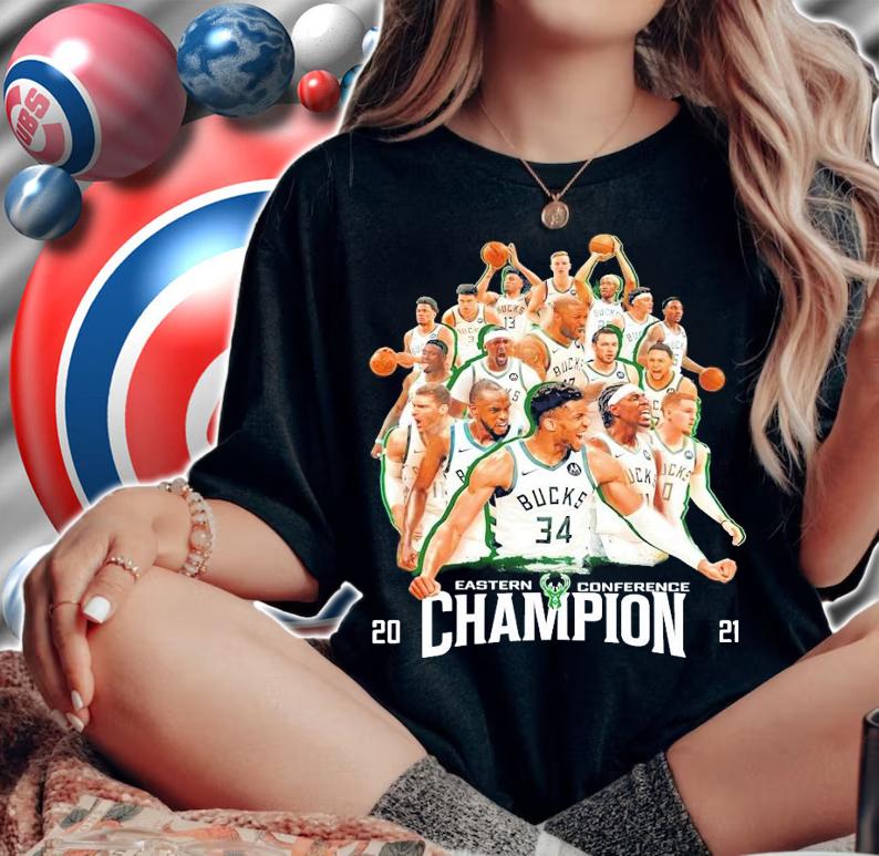 Milwaukee Bucks all team Eastern Conference Champions 2021 shirt