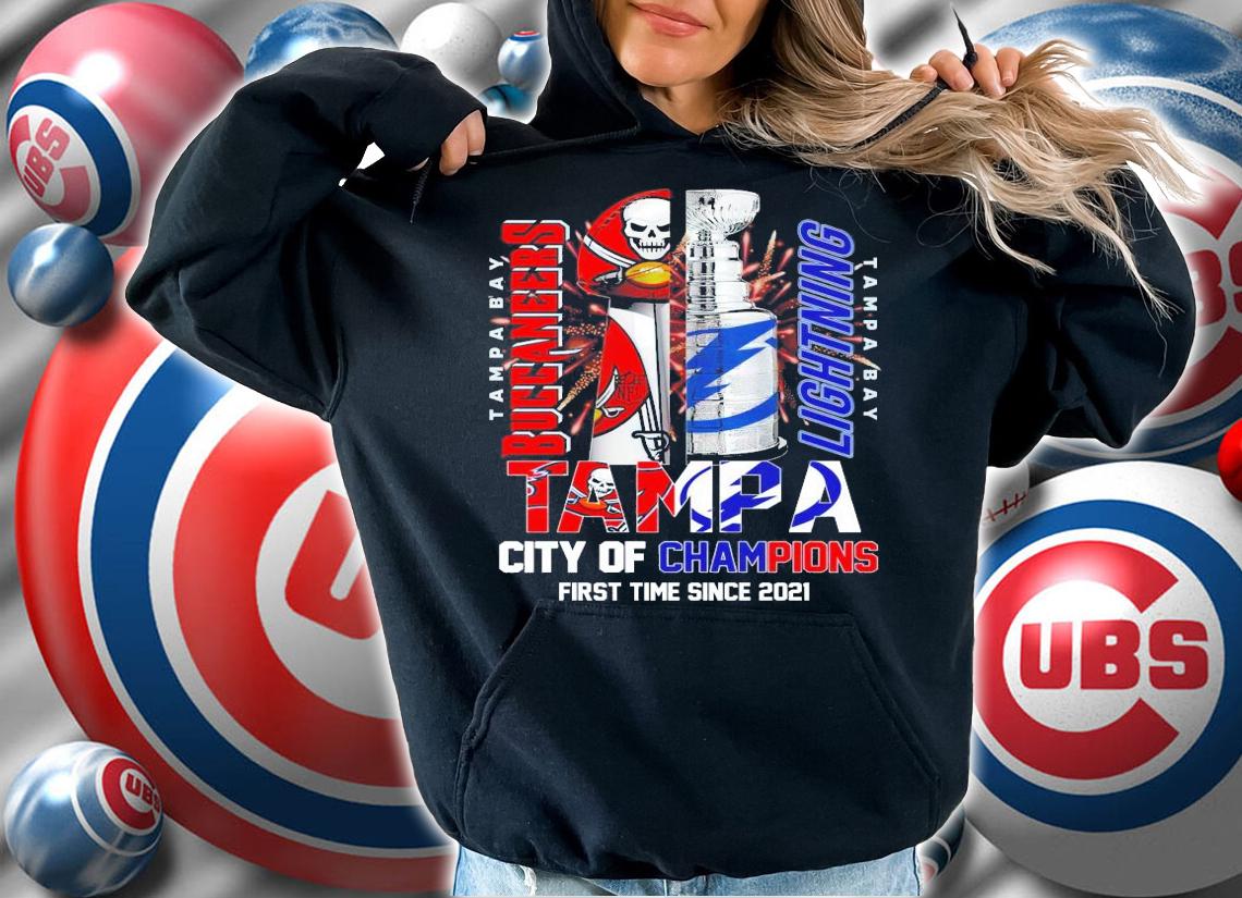 TAMPA BAY Buccaneers and Lightning cup shirt hoodie