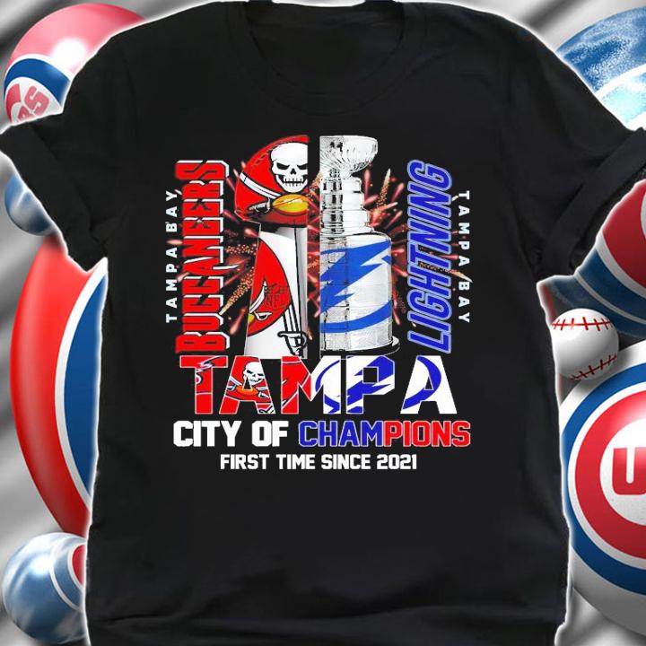 TAMPA BAY Buccaneers and Lightning cup shirt shirt