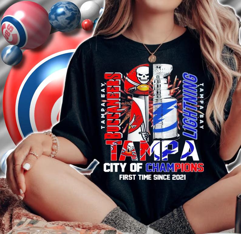 TAMPA BAY Buccaneers and Lightning cup shirt woman shirt