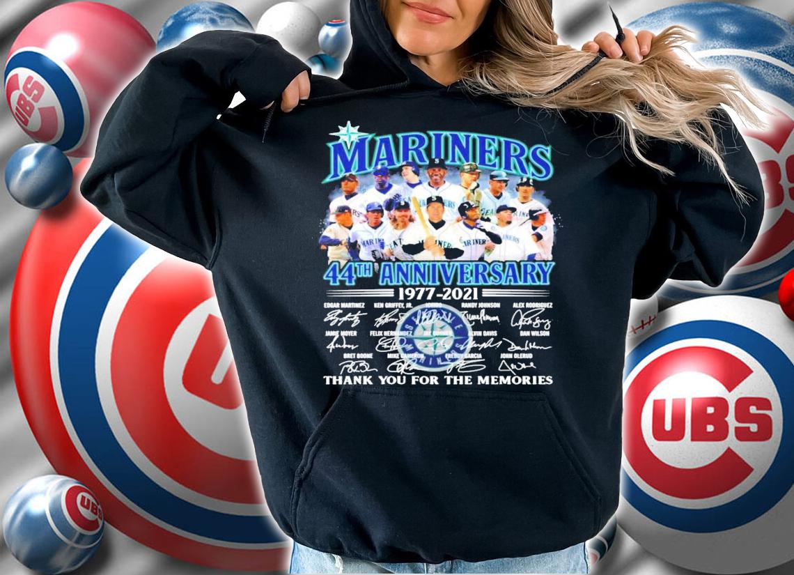The Seattle Mariners 44th anniversary 1977-2021 signature shirt